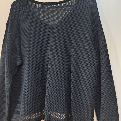 Black perforated women's sweater new, size M