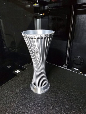 Реплика Uefa Conference League Олимпиакос 3D принтирана, като нова, височина 20см