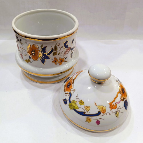 Vintage Limoges Style Porcelain Biscuit Jar like new with 22K gold