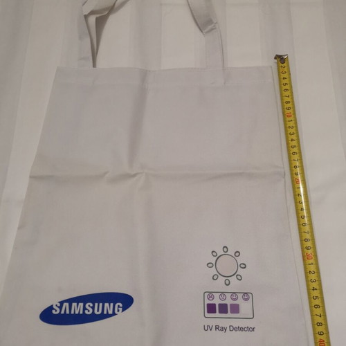 Samsung promotional bag used with UV Ray Detector indication