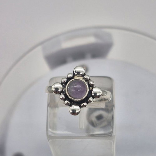 Amethyst Crystal Silver Plated Adjustable Ring new