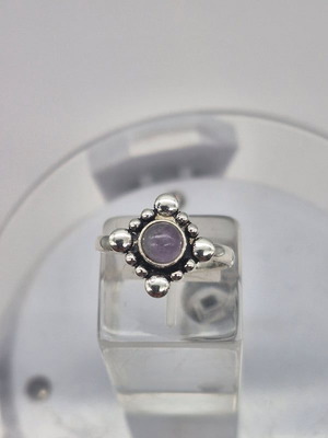Amethyst Crystal Silver Plated Adjustable Ring new