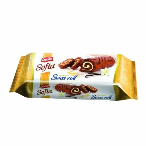 Swiss roll cake with vanilla 200gr new