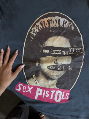Vintage Sex Pistols τοπ oversize με εφέ tie dye μεταχειρισμένο