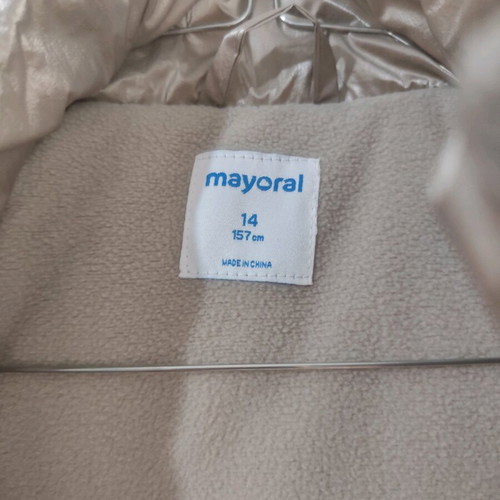 Mayoral sleeveless jacket gold like new, size 158 cm