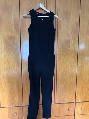 Promod sleeveless black jumpsuit size medium like new