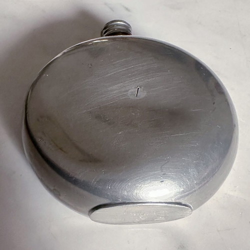 IBW Sheffield pewter flask used with nautical scene 1970s
