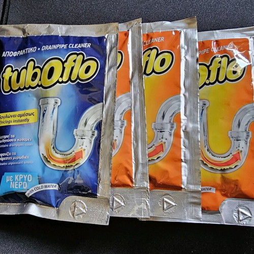 Tuboflo drain cleaner new, pack of 4 for hot and cold water