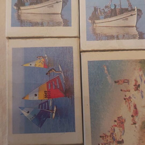 Collectible matchboxes used, Greek Monopoly series E.O.T. set of 8