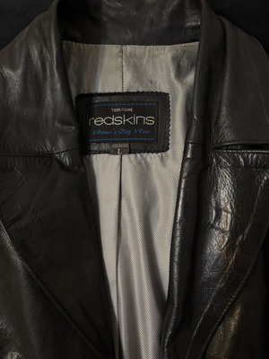 Redskins women's leather jacket, black