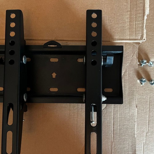 Metal wall mount bracket for computer monitor, black