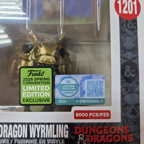 Funko Pop Games 1201 Brass Dragon Wyrmling new, 2026 Spring Convention limited edition
