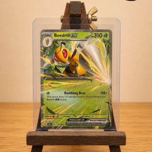 Beedrill ex Rare Pokémon TCG Mega Evolution Chaos Rising card like new