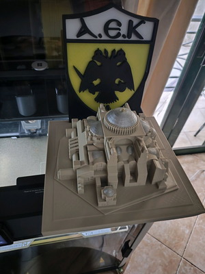 AEK Emblem and Agia Sofia 3D print made to order with PLA