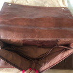 Document and laptop folder brown new briefcase
