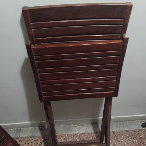 Spot folding armchair Acacia wood like new, set of 2