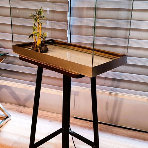 Marina Aquarium Set used with stand, lighting, bowl, and decoration