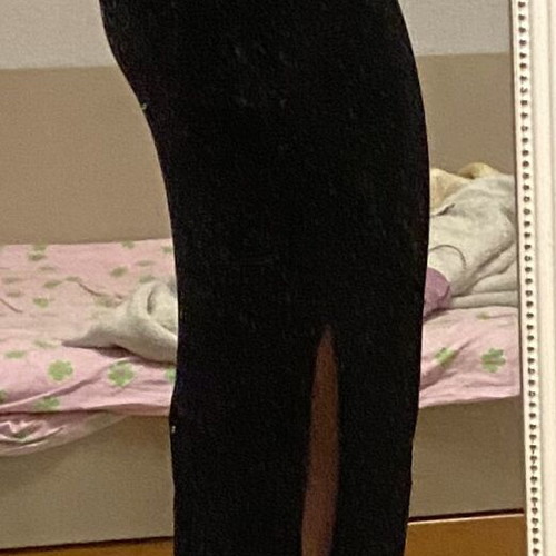 Zara midi skirt black size M like new