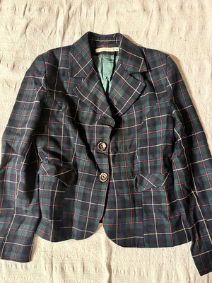 Checked striped jacket, soft comfortable fabric