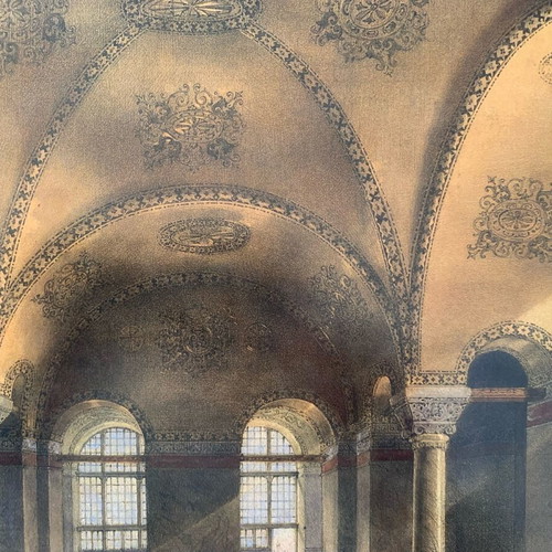 Aya Sofia lithograph print Constantinople like new