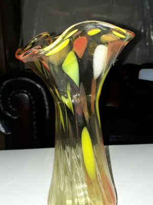 Blown glass vase used