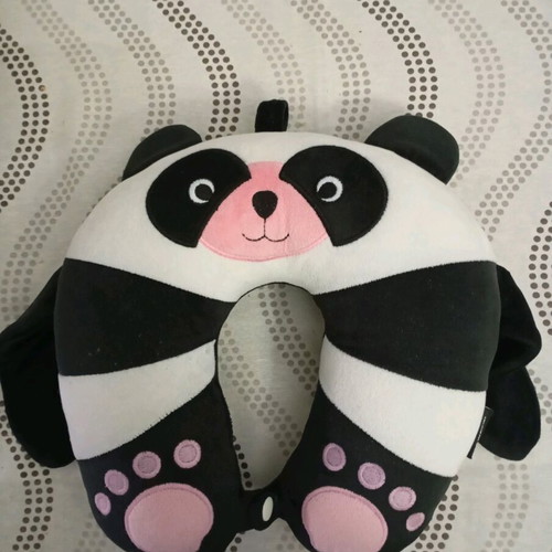 Children's travel pillow used