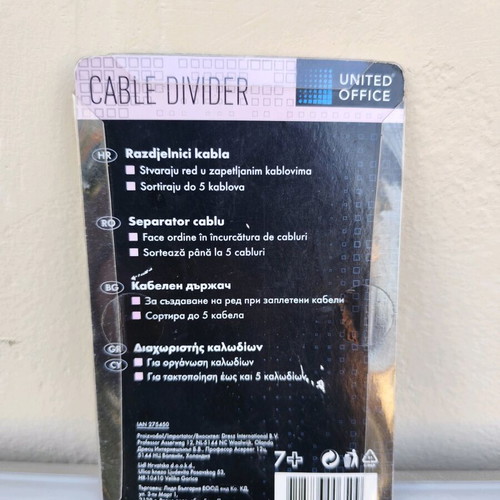 United Office Cable Divider new, set of 2 for cable organization