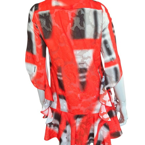 Dsquared2 red shirt style women's dress used, size IT40 XS