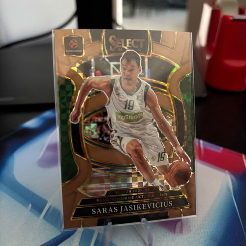 Saras Jasikevicius Concourse Copper Prizm 2025-26 Panini Select EuroLeague card like new #30/49