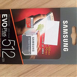 Samsung EVO Plus microSDXC 512GB Class 10 U3 UHS-I με αντάπτορα