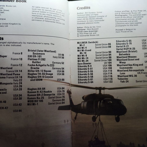 Military Helicopters by Bill Gunston 1981 used, illustrated guide