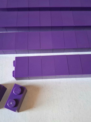 Lego Classic Basic Brick 1 x 2 Purple pack of 48 like new