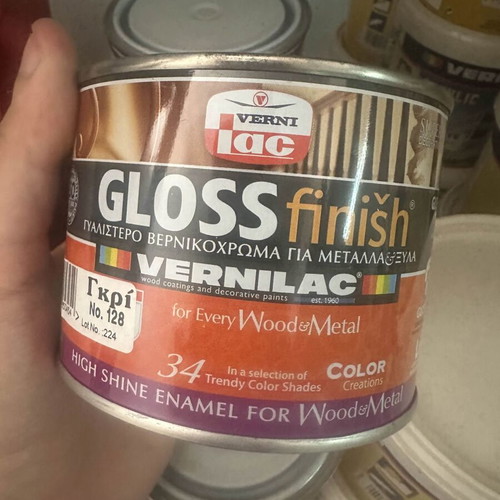Gloss Vernilac Gray Varnish 375ml for Wood and Metal new