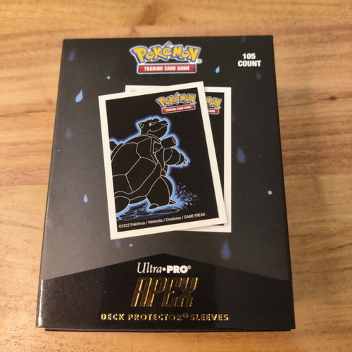 Ultra Pro Apex Neon Kanto 105ct Deck Protector Sleeves with Blastoise design for Pokémon new