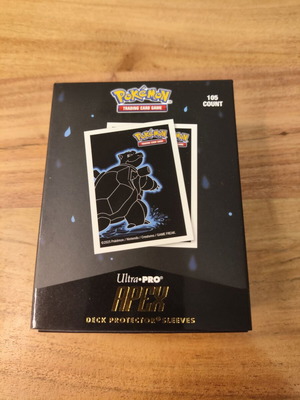 Ultra Pro Apex Neon Kanto 105ct Deck Protector Sleeves with Blastoise design for Pokémon new