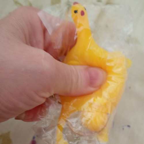 Keychain toy chicken with egg new, red and yellow