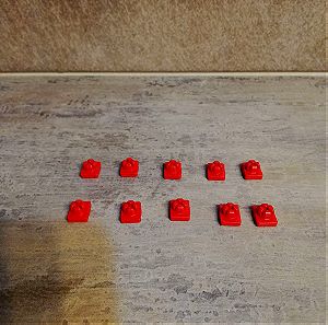 Playmobil 10 κόκκινα τεμάχια συνδέσεις - ενωτικά