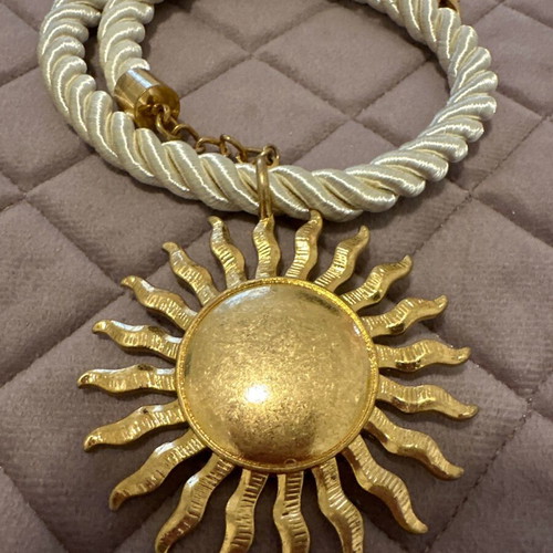 Zara necklace new, beige and gold