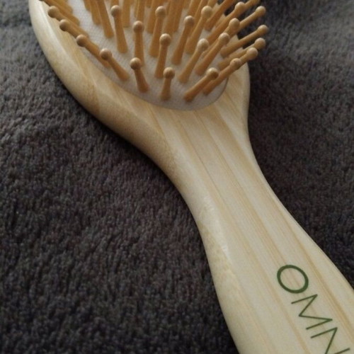 Wood hair brush new, bamboo