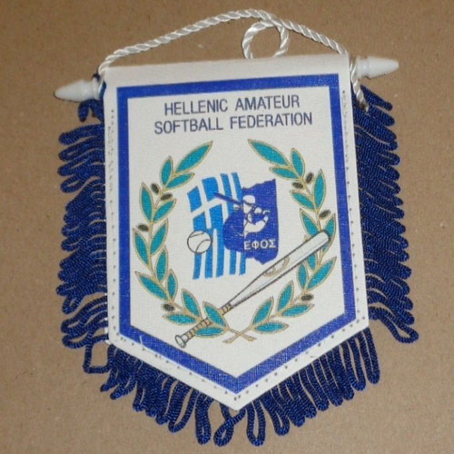 Greece Softball Federation Pennant Flag new, authentic
