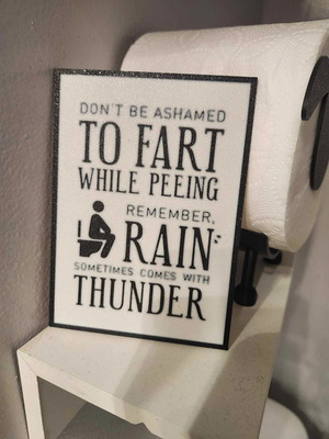 Bathroom sign like new, 20x14.5 cm