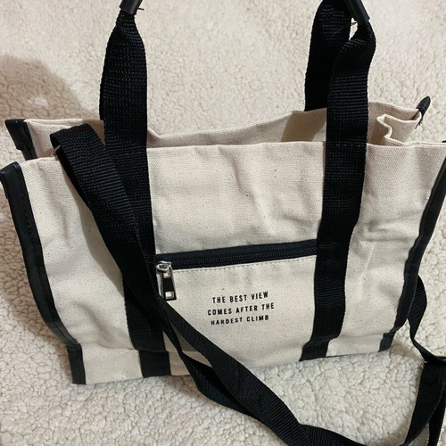 Small handbag like new, beige and black