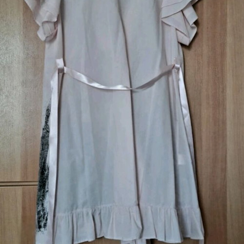 C-Throu dress in soft pink like new with embossed designs