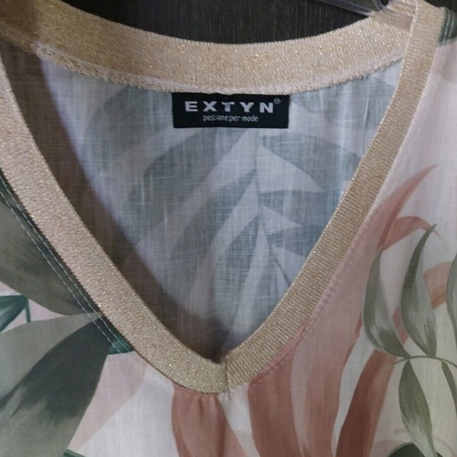 Extyn blouse new, white and beige, size L - XL