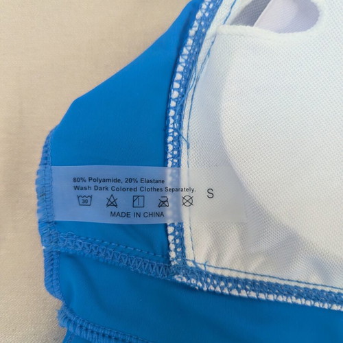 Shein Royal Blue 2-Piece Swim Dress Set like new, size small