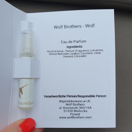 Wolf Brothers Wolf Eau de Parfum sample vial 2 ml