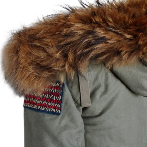 True Religion military green army style parka jacket, excellent condition