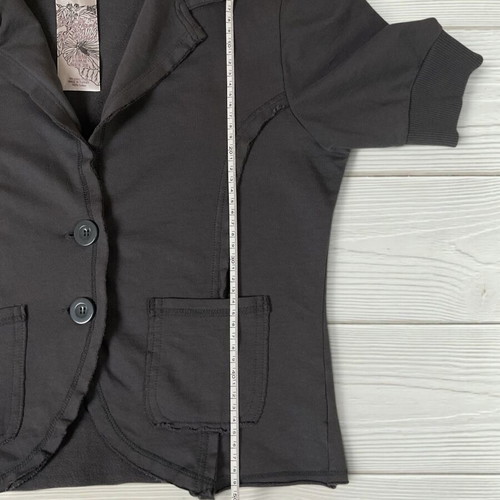 Zara short-sleeve jacket sweatshirt material size M new, charcoal grey