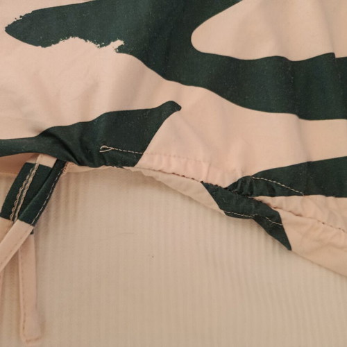 Shein Strapless Asymmetric Blouse S used, white and dark green