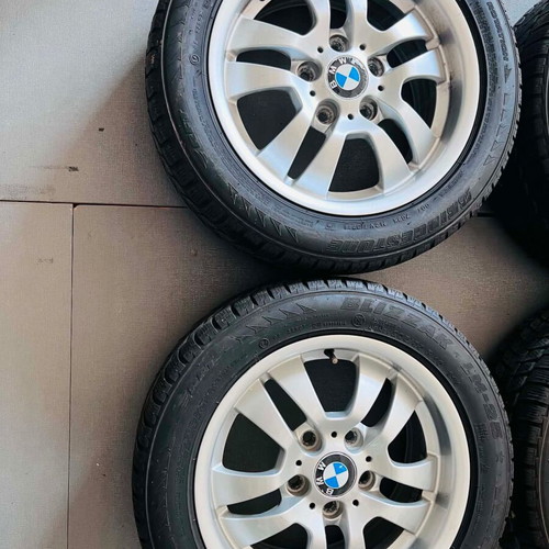 BMW Genuine Aluminum Rims 16" 5x120 with Bridgestone Winter Tires used